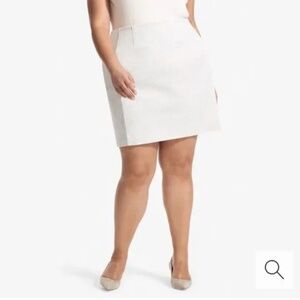 MM Lafleur The Crosby Skirt Twill Ponte Light Heather Gray Size +2